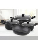 К-т съдове за готвене 7 части мраморно покритие